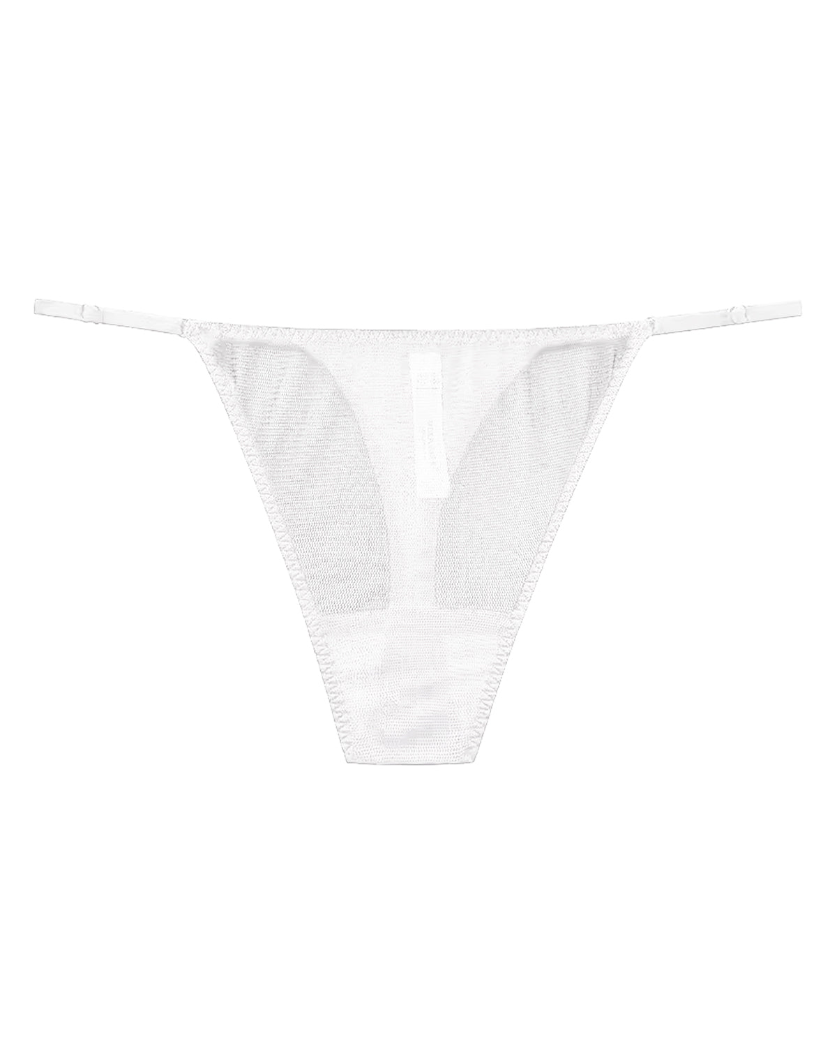 FEELITS SPA24 Mulberry Silk Sheer Mesh Thong for Women – Low-Rise, Adjustable & No-Show Fit - FEELITS