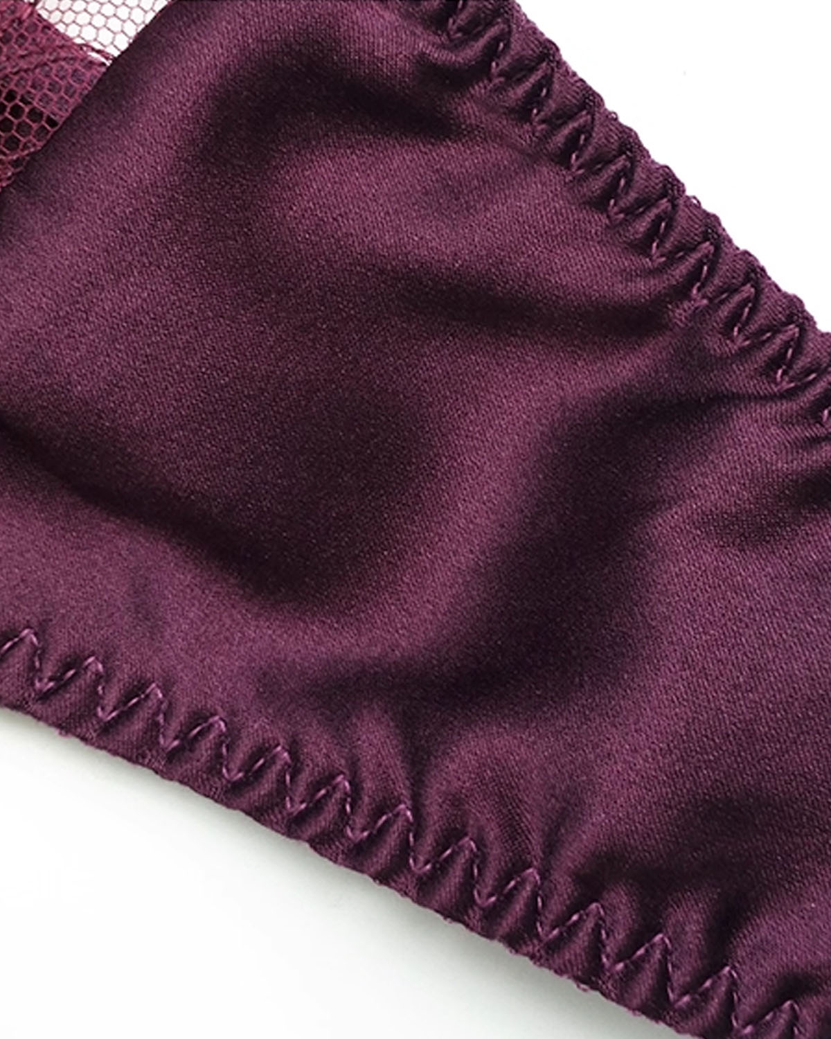 FEELITS SPA28 Embroidered Lace Sheer Thong – 93% Mulberry Silk, Low-Rise & Sensual Fit - FEELITS
