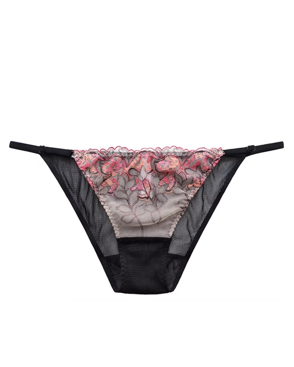 FEELITS SPA32 Mulberry Silk Sheer Lace Low-Rise Bikini Panties – Adjustable, No-Show & Feminine Fit - FEELITS