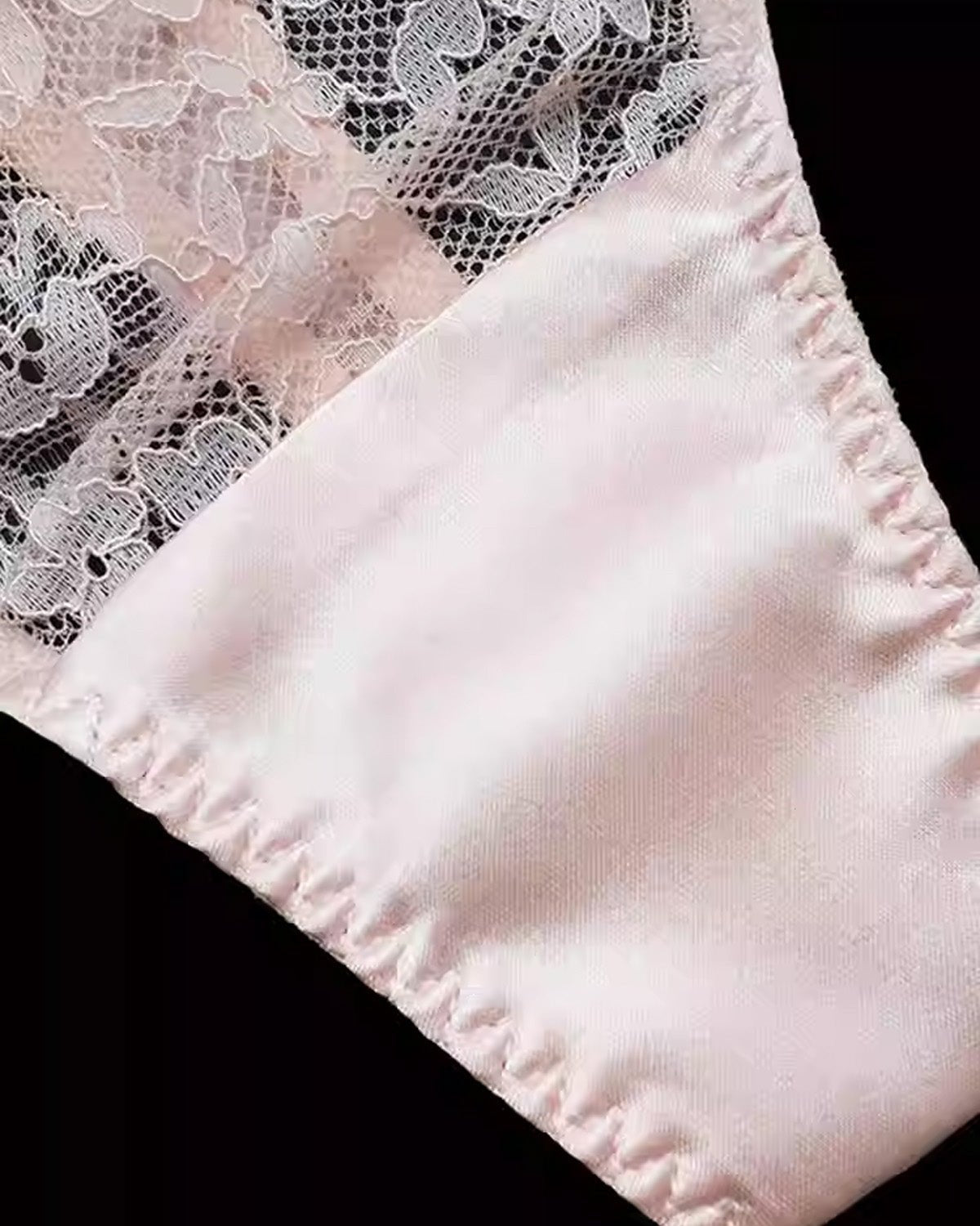 FEELITS SPA78 Mulberry Silk Sheer Lace T-Back Thong – Low-Rise, Adjustable & No-Show Fit - FEELITS