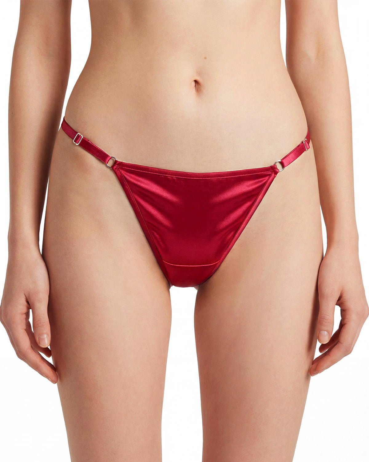 FEELITS TH10 Smooth Mid-Rise Silk T-Back Thong Panties – 100% 6A Mulberry Silk, No-Show & Breathable - FEELITS