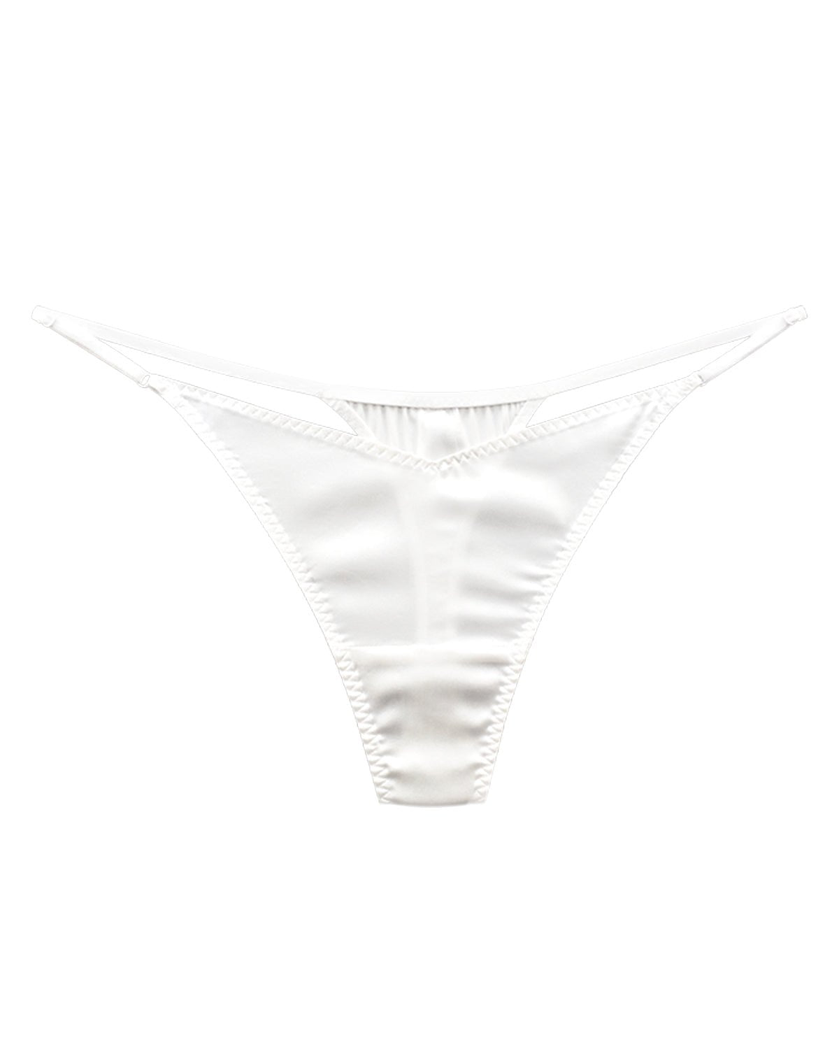 FEELITS SPA33 Smooth Mid-Rise Silk T-Back Thong Panties – 6A Mulberry Silk, No-Show & Quick-Dry - FEELITS