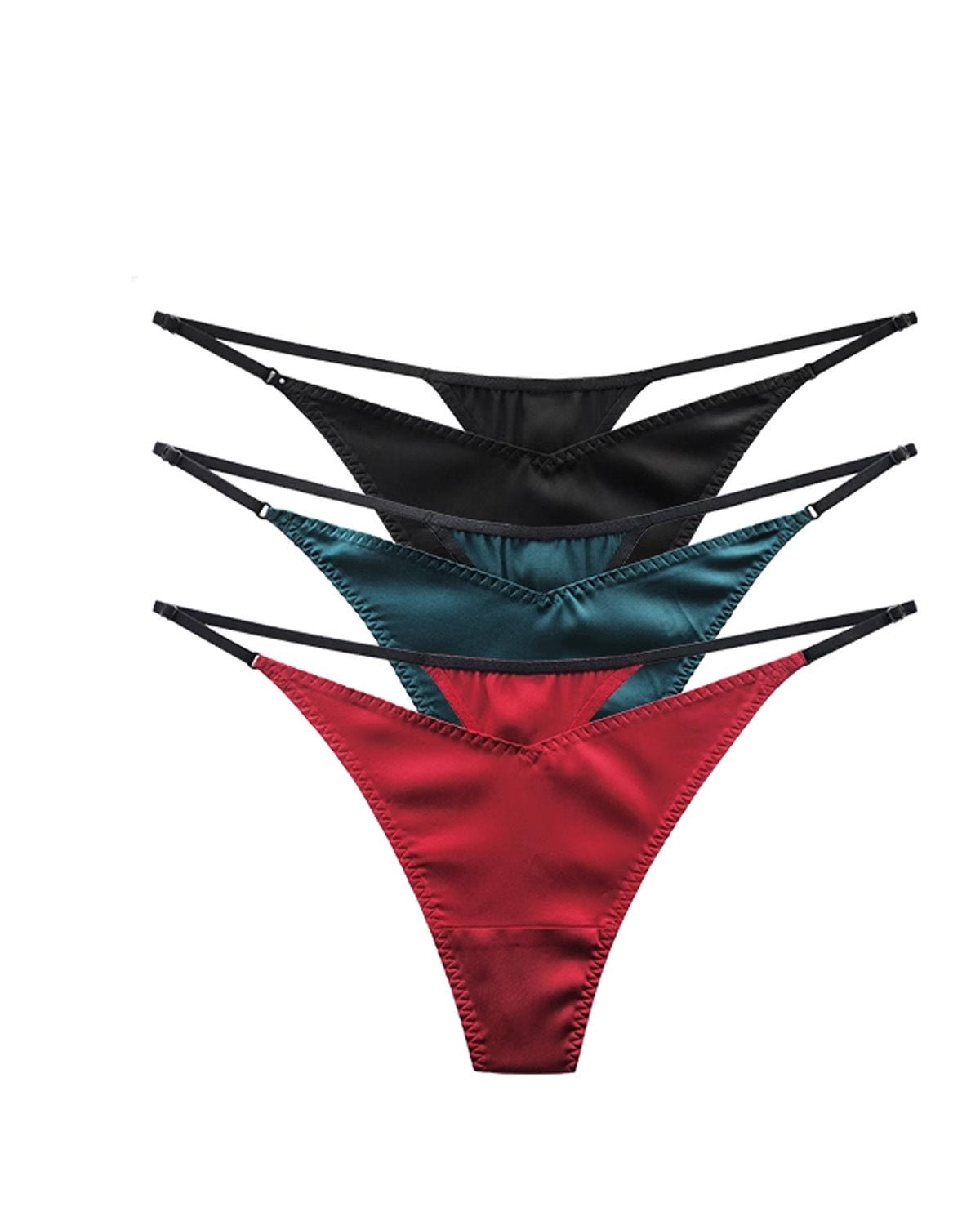 FEELITS SPA33 Smooth Mid-Rise Silk T-Back Thong Panties – 6A Mulberry Silk, No-Show & Quick-Dry - FEELITS