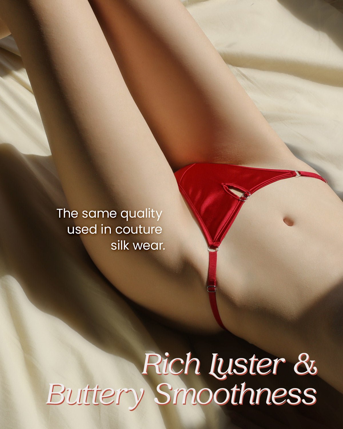 FEELITS TH07 Low-Rise Silk G-String Thong – 100% 6A Mulberry Silk, Adjustable & No-Show - FEELITS
