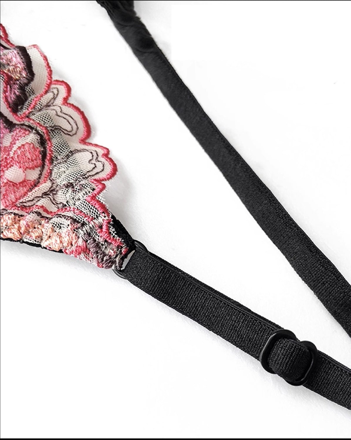 FEELITS SPA03 Sheer Lace G-String Thong – Adjustable Straps, Low-Rise & Silk Comfort - FEELITS