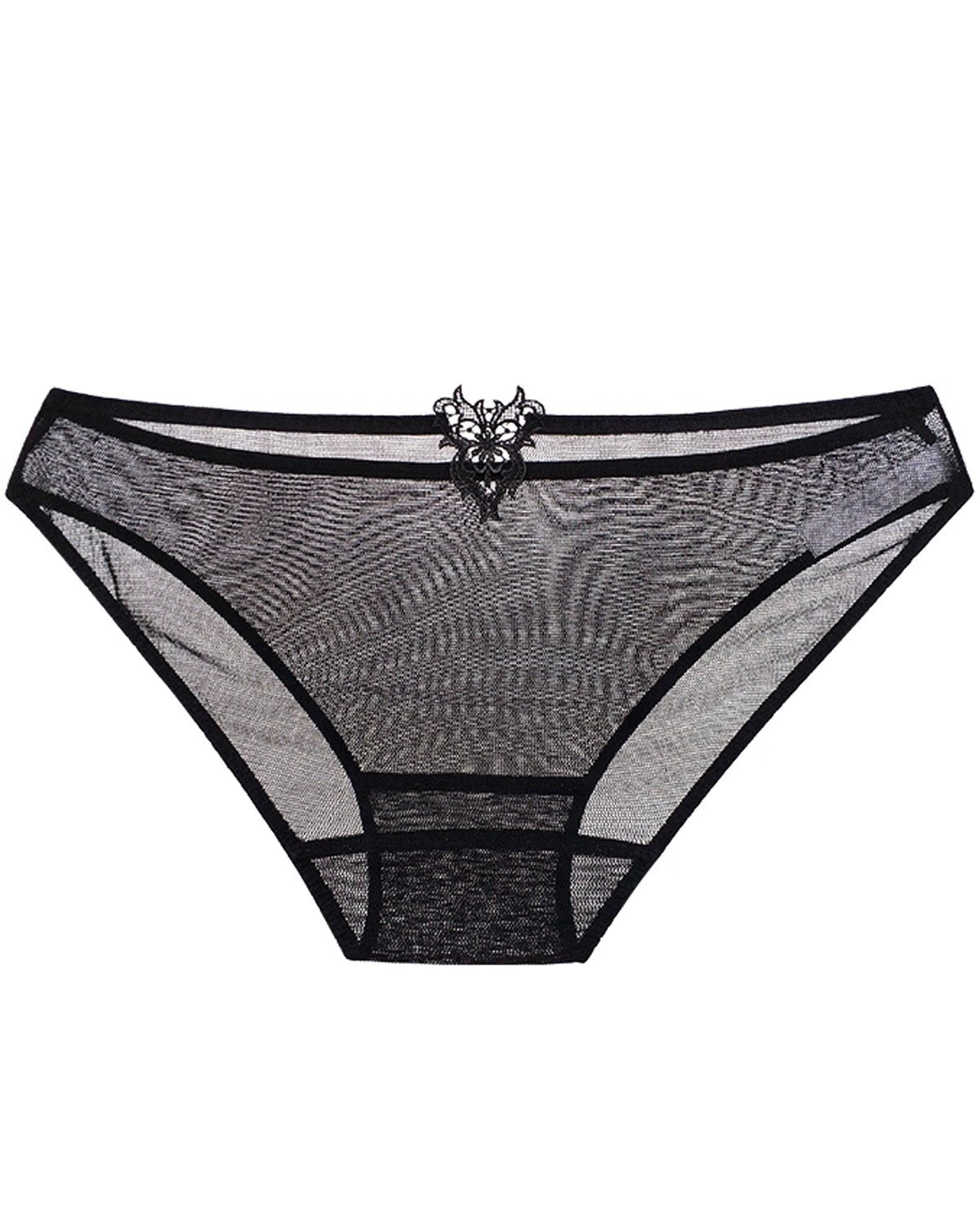 FEELITS SPA72 Mulberry Silk Lace Brief Panties – Seamless, Sheer & No-Show Underwear - FEELITS