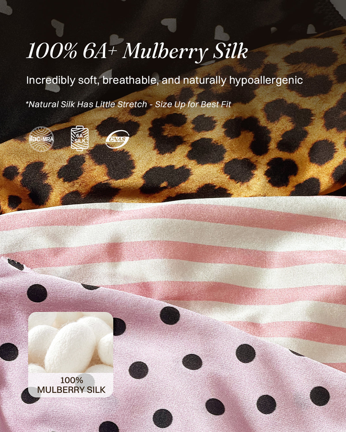 FEELITS THP01 four printed silk fabrics