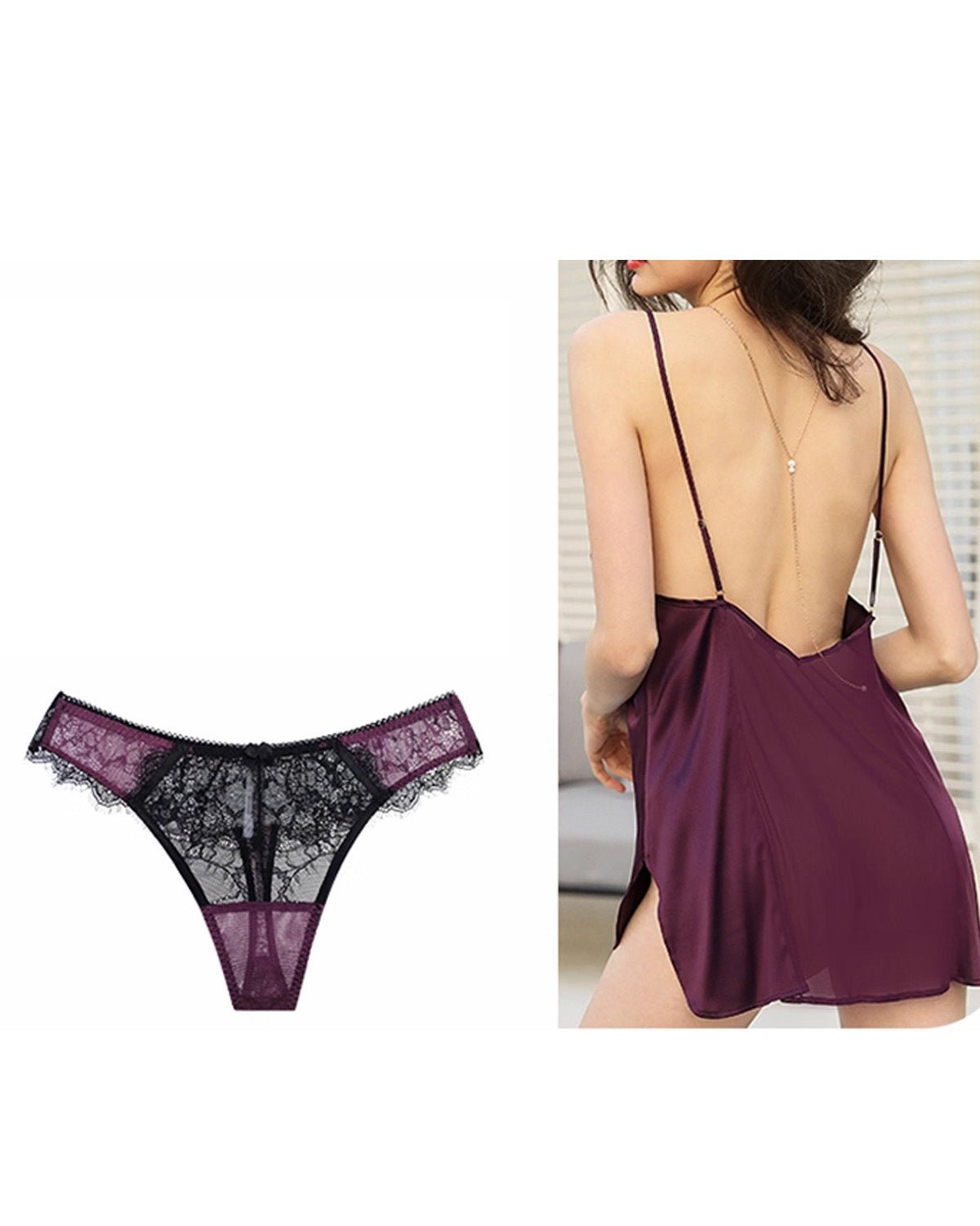 FEELITS SPA54 Mulberry Silk Sheer Mesh Lace Thong – Low-Rise, Seamless & No-Show Fit - FEELITS