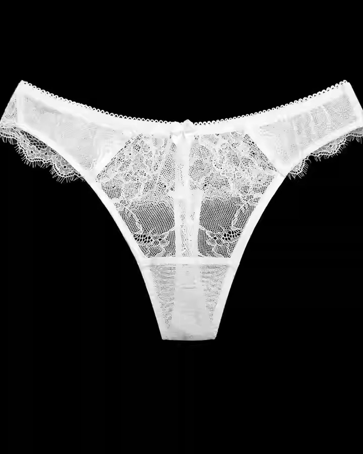 FEELITS SPA54 Mulberry Silk Sheer Mesh Lace Thong – Low-Rise, Seamless & No-Show Fit - FEELITS