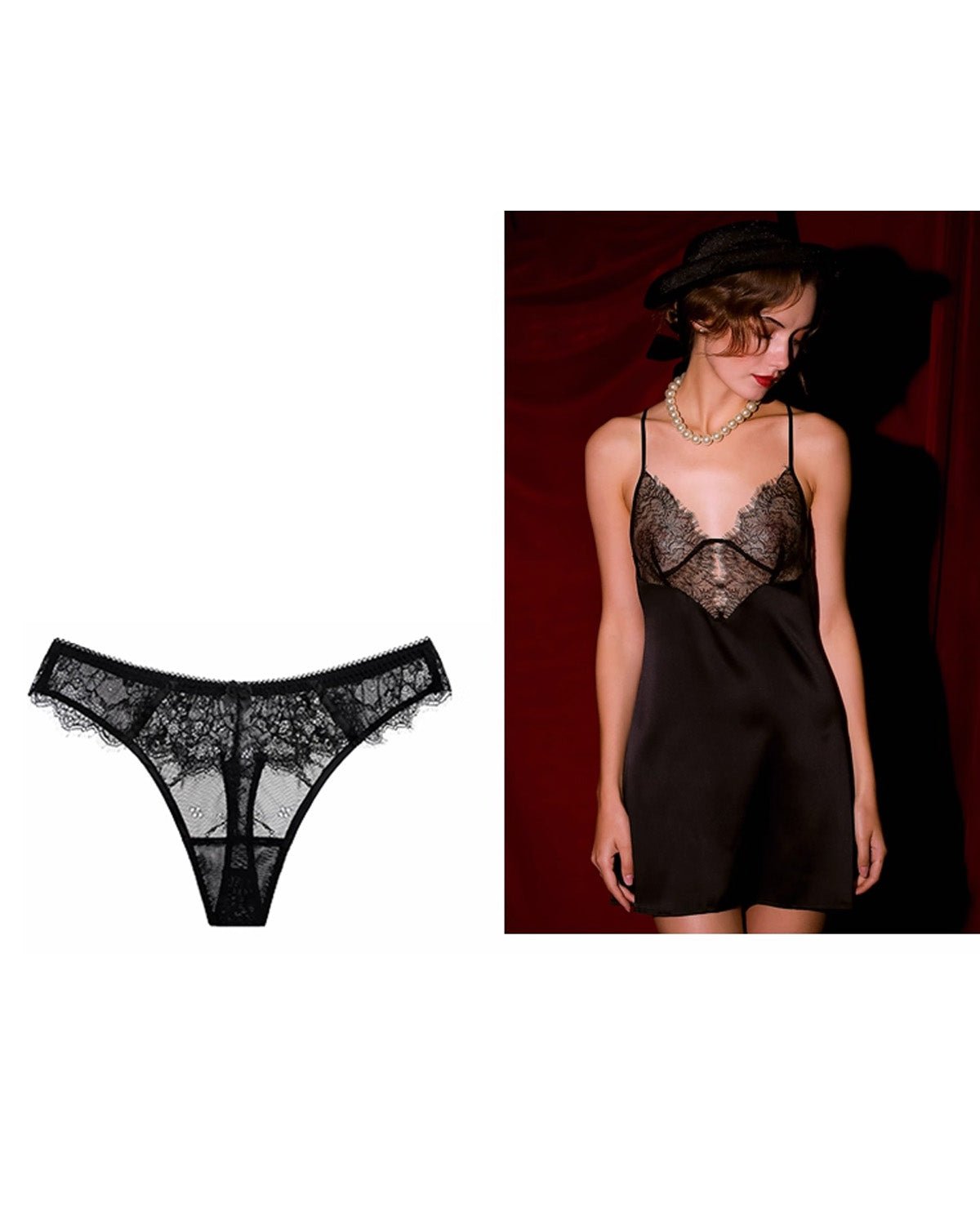FEELITS SPA54 Mulberry Silk Sheer Mesh Lace Thong – Low-Rise, Seamless & No-Show Fit - FEELITS