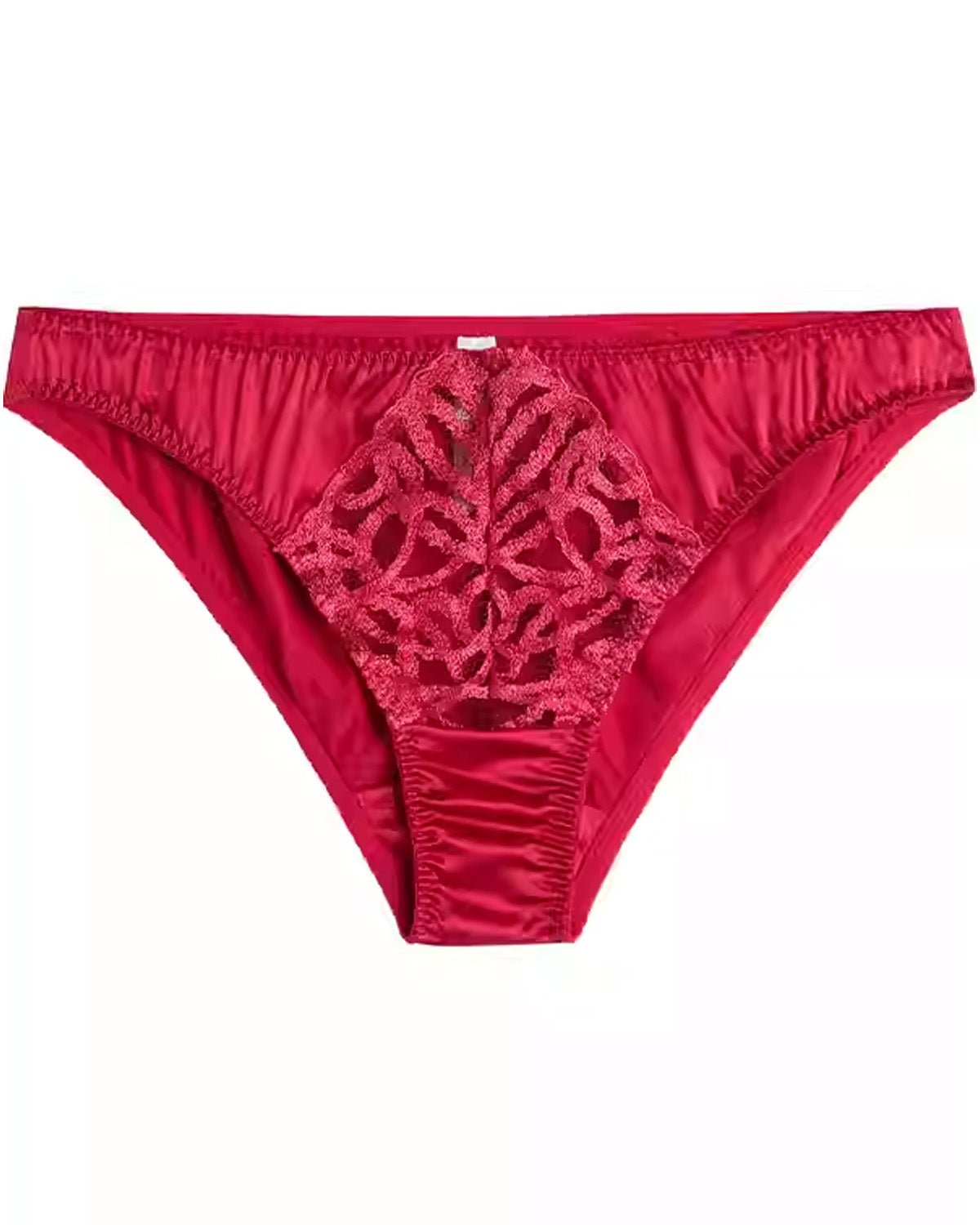 FEELITS SPA79 Mulberry Silk Sheer Hollow Lace Brief Panties – Low-Rise, Seamless & No-Show Fit - FEELITS
