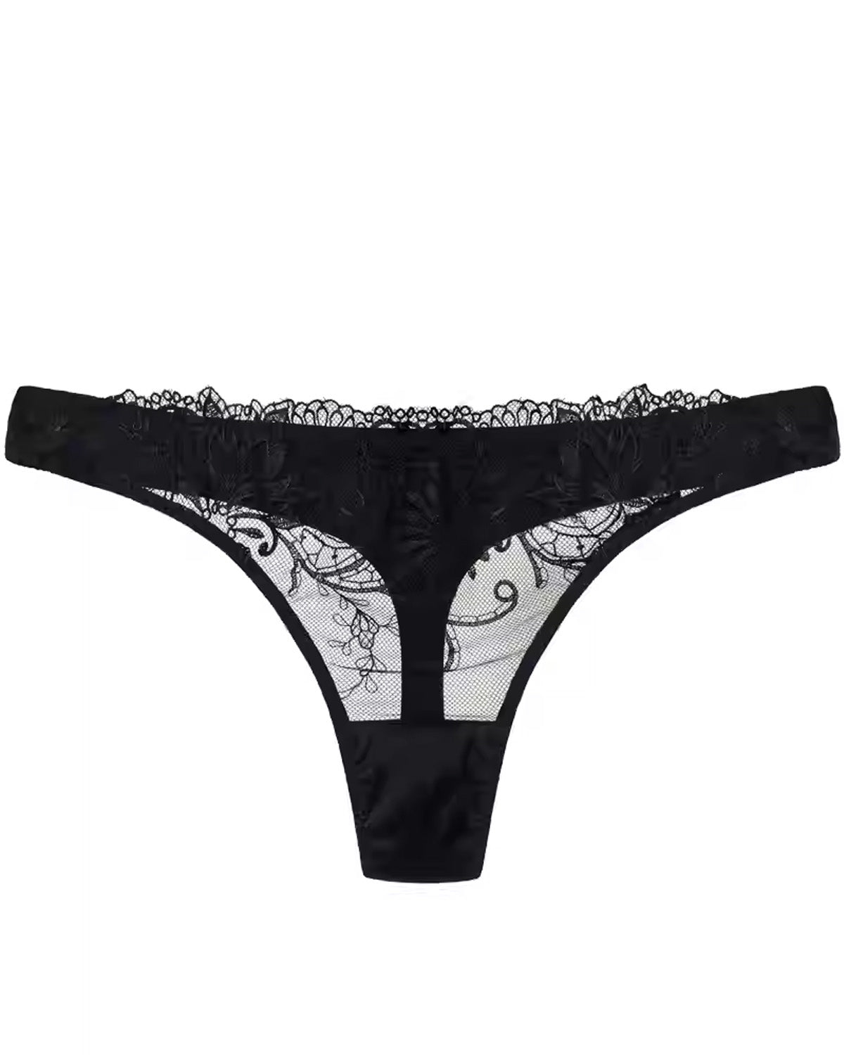 FEELITS SPA69 Mulberry Silk Sheer Hollow-Out Thong – Low-Rise, No-Show & Sexy Underwear - FEELITS
