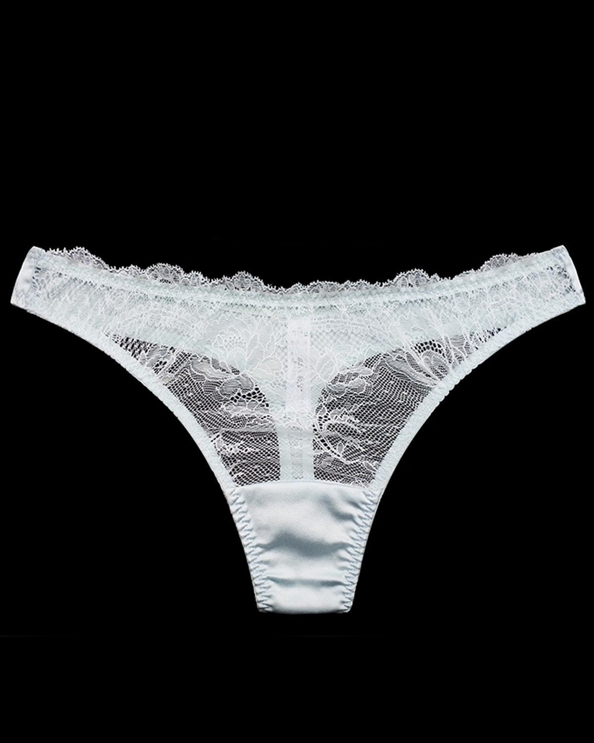 FEELITS SPA73 Mulberry Silk Sheer Hollow-Out Thong – Low-Rise, No-Show & Sexy Underwear - FEELITS