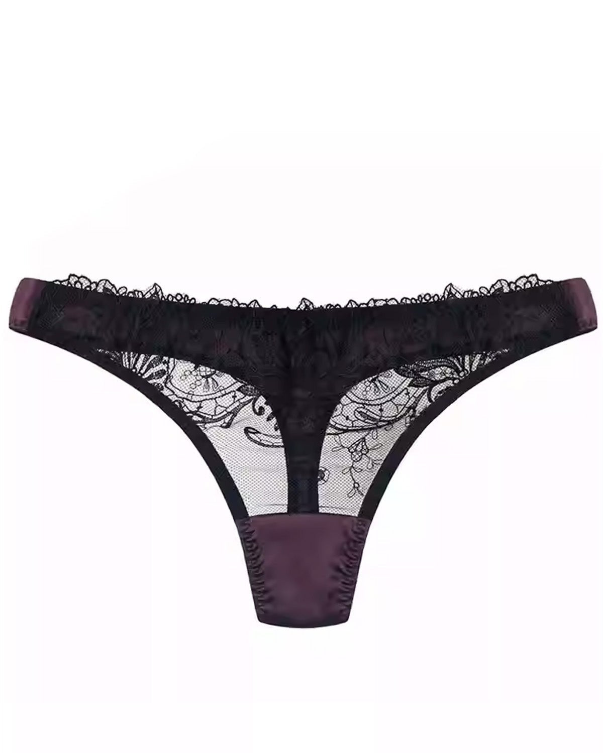 FEELITS SPA69 Mulberry Silk Sheer Hollow-Out Thong – Low-Rise, No-Show & Sexy Underwear - FEELITS