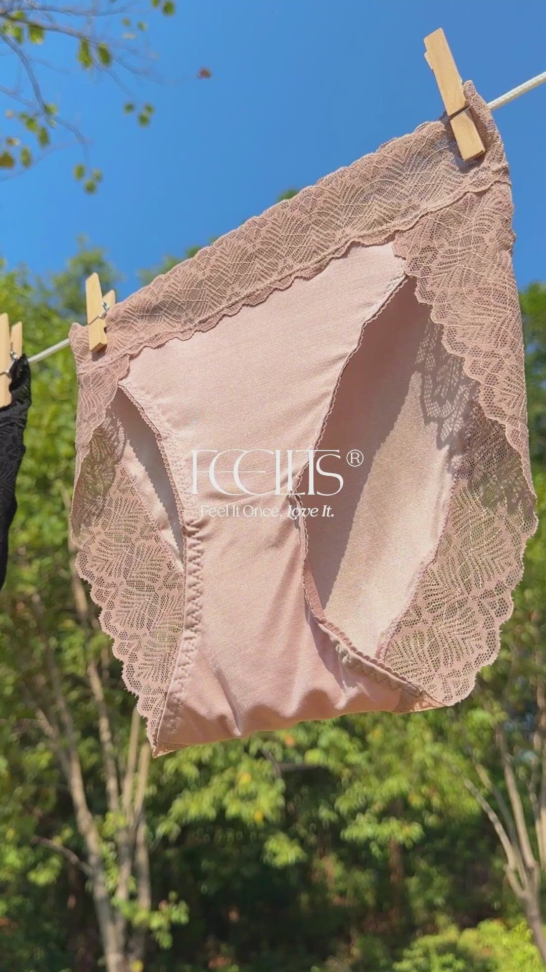 Slip Bikini a Vita Alta in Seta e Pizzo FEELITS KN19 – 100% Seta di Gelso 6A, Traspirante e ad Asciugatura Rapida