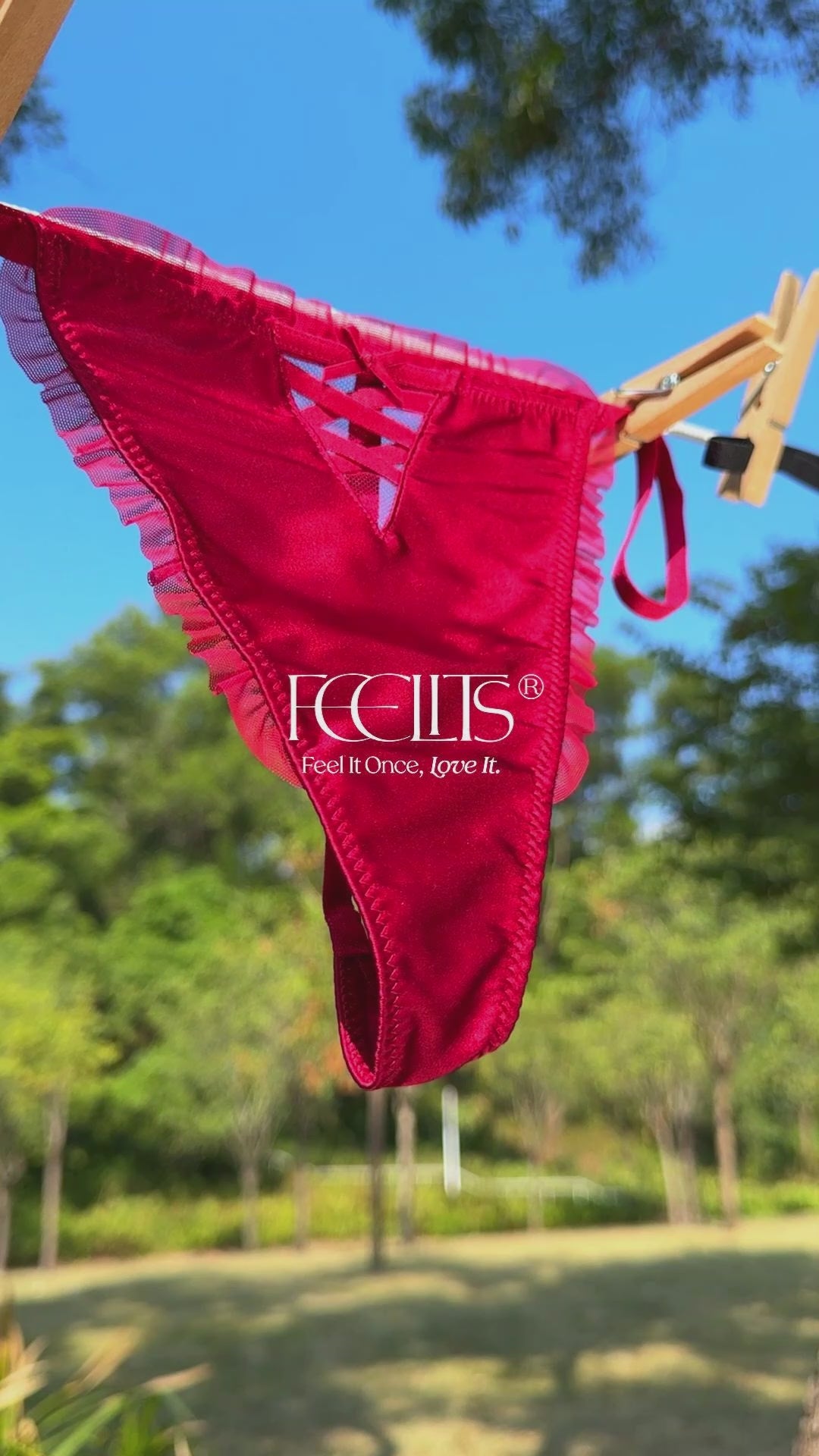 String G en dentelle de soie FEELITS TH04 – 100 % soie de mûrier 6A, ajustable et effet invisible