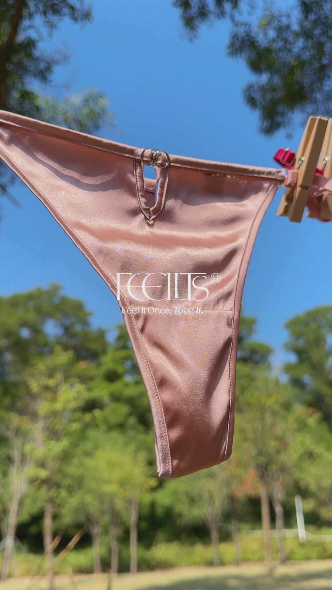 FEELITS TH07 Low-Rise Silk G-String Thong – 100% 6A Mulberry Silk, Adjustable & No-Show
