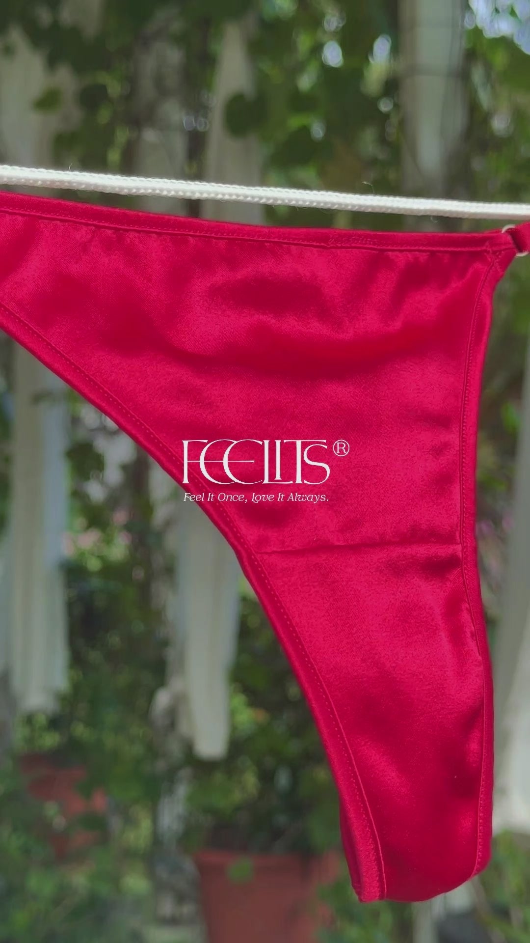 Braguitas tanga FEELITS TH10 de seda lisas de tiro medio con T-back – 100% seda de morera 6A, sin marcas y transpirables