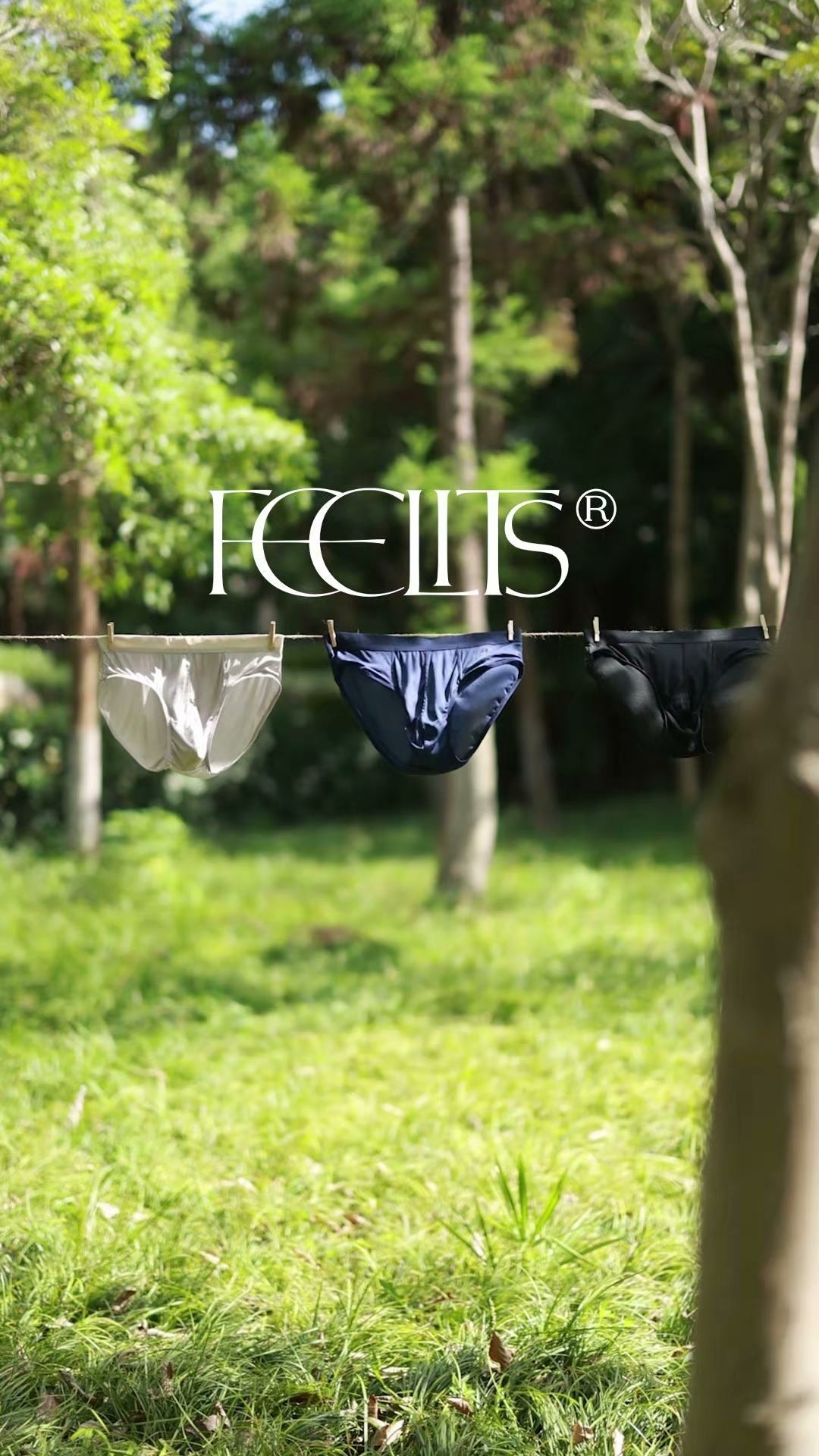 FEELITS KNM01 Herren-Seiden-Slip mit mittlerer Bundhöhe – 6A Maulbeerseide, atmungsaktiv & stützend